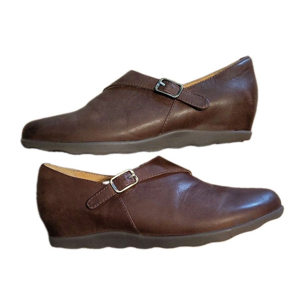Dansko Marisa Womens US 10 EU 40 Brown Leather Oxford Flats Comfort Arch Support